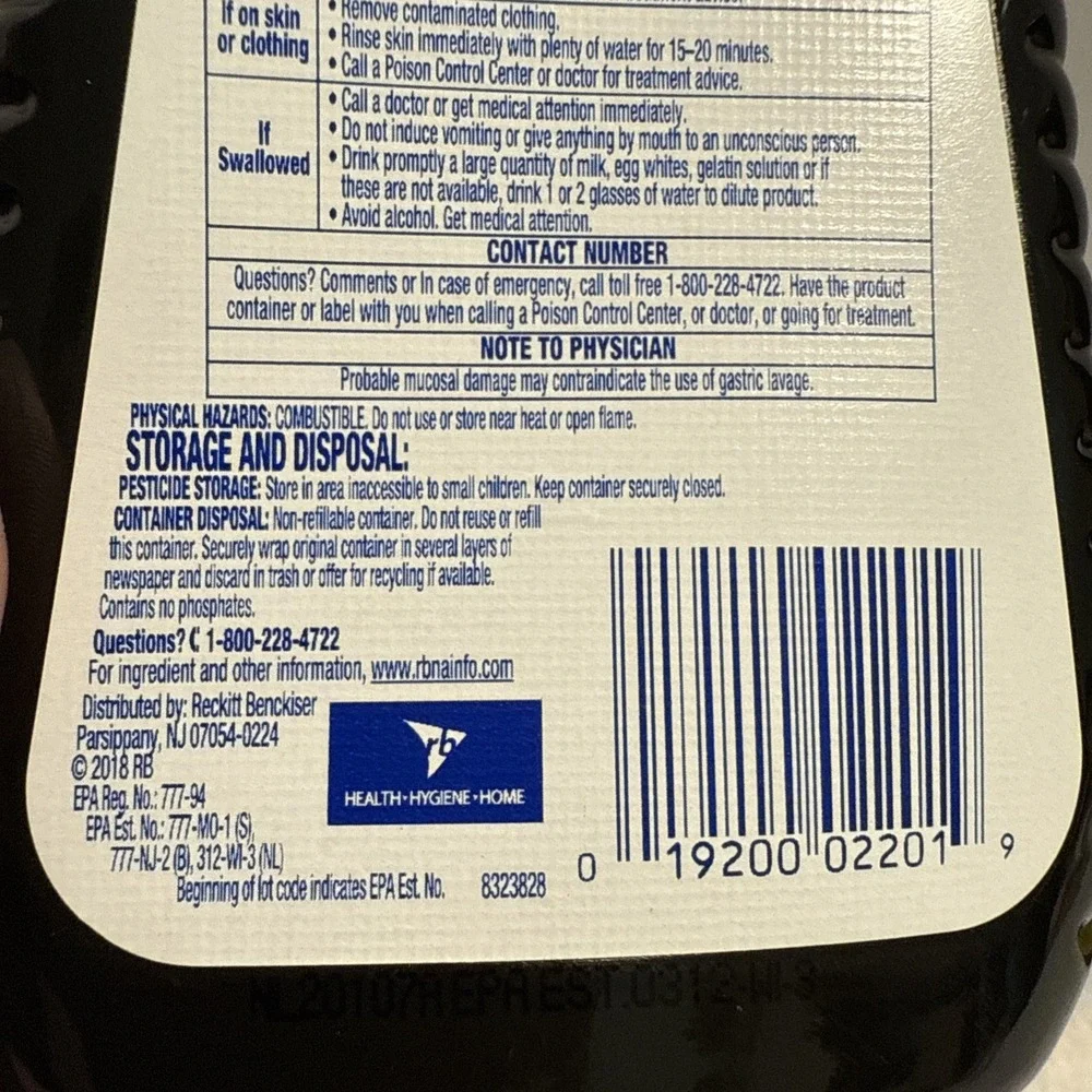 Lysol Concentrate Disinfectant Original Scent 12 fl oz Makes 9 Gallons 2 Pack